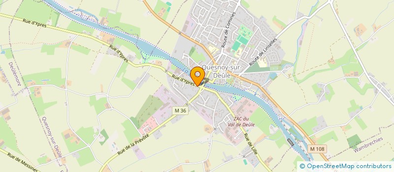 localisation de l'entreprise GRANDCHENE ET DENOMINATION ABREGEE : GRANDCHENE à QUESNOY-SUR-DEULE