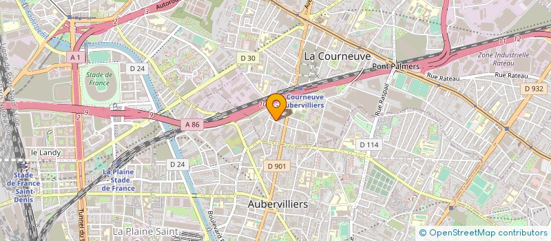 localisation de l'entreprise GRANDCOING à LA COURNEUVE
