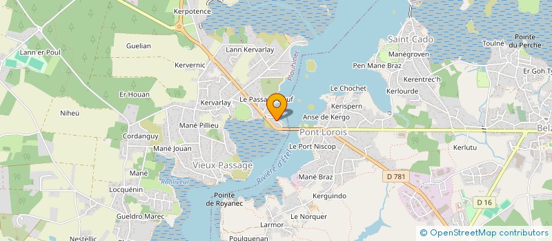 localisation de l'entreprise GRANDE BOUCHERIE DE LA RIA à PLOUHINEC