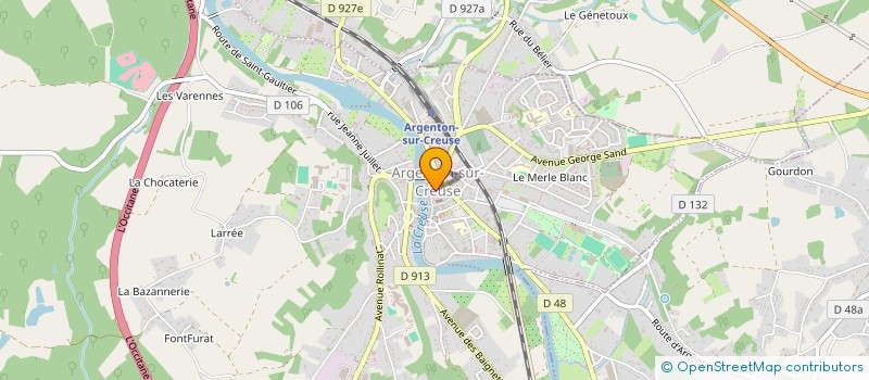 localisation de l'entreprise GRANDE CABANE à ARGENTON-SUR-CREUSE