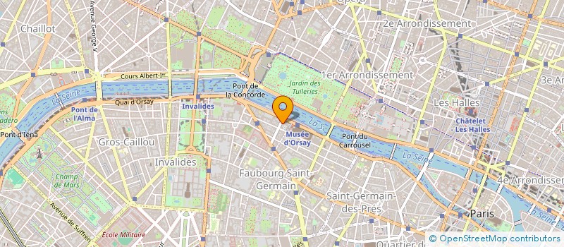 localisation de l'entreprise GRANDE CHANCELLERIE DE LA LEGION D'HONNEUR à PARIS