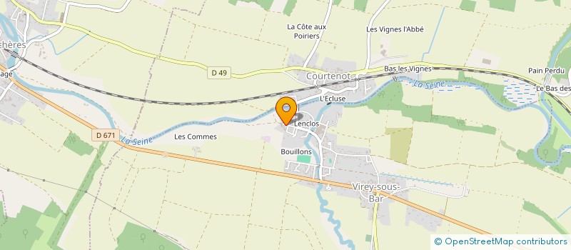 localisation de l'entreprise GRANDE CUISINE SA à VIREY-SOUS-BAR