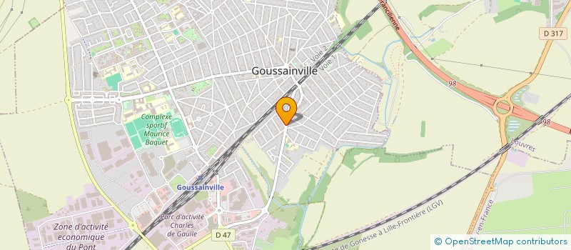 localisation de l'entreprise GRANDE LAVERIE DES NOUES  GOUSSAINVILLE