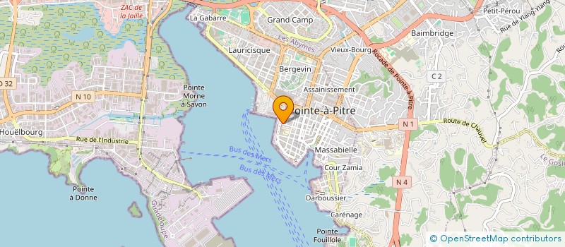 localisation de l'entreprise GRANDE MERCERIE à POINTE A PITRE
