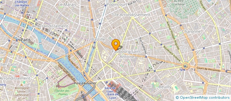 localisation de l'entreprise GRANDE PHARMACIE BASTILLE FAUBOURG  PARIS 12