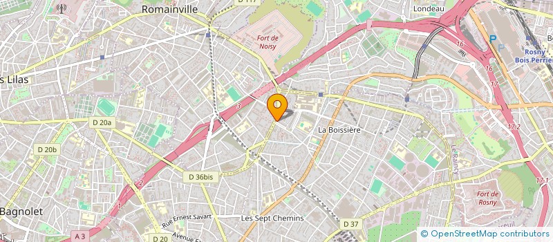 localisation de l'entreprise GRANDE PHARMACIE DES CASTORS à MONTREUIL