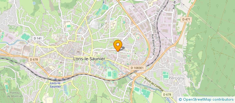localisation de l'entreprise GRANDE PHARMACIE DES MOUILLERES à LONS-LE-SAUNIER