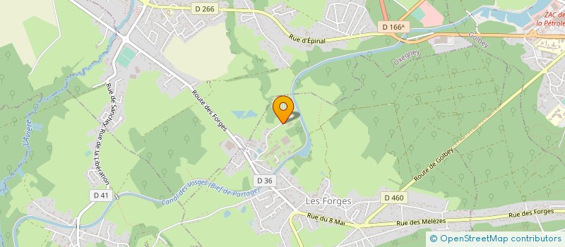localisation de l'entreprise GRANDE QUINCAILLERIE FORGERONNE à LES FORGES