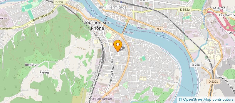 localisation de l'entreprise GRANDE RUE à TOURNON-SUR-RHONE