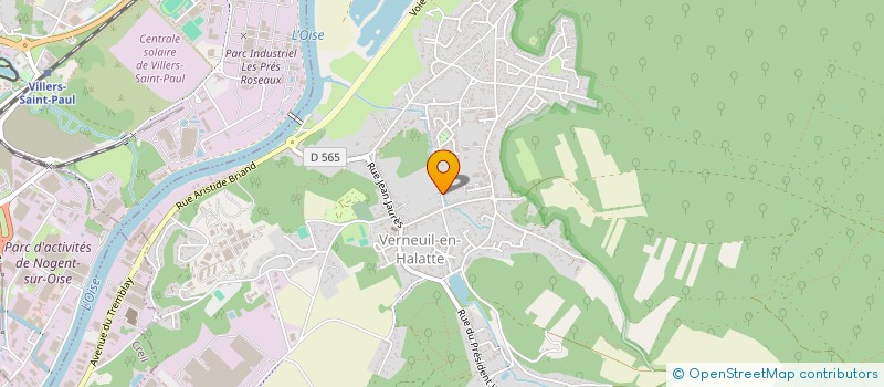 localisation de l'entreprise GRANDE SURFACE ETANCHEITE COUVERTURE  VERNEUIL-EN-HALATTE