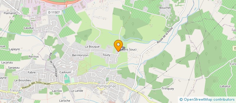 localisation de l'entreprise GRANDEAU BELLEVUE  TRESSES