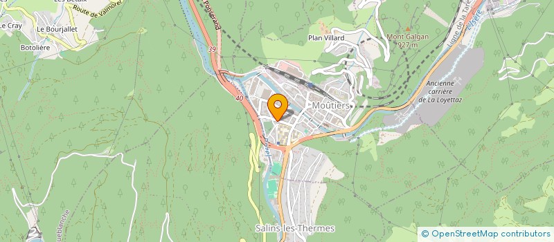 localisation de l'entreprise GRANDES ALPES PROMOTION à MOUTIERS