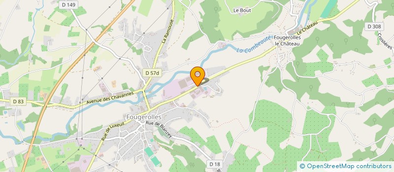 localisation de l'entreprise GRANDES DISTILLERIES PEUREUX  FOUGEROLLES-SAINT-VALBERT