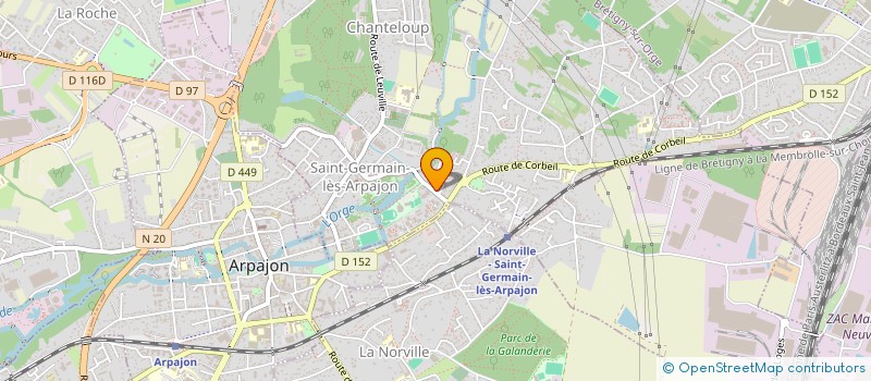 localisation de l'entreprise GRANDIERE à SAINT-GERMAIN-LES-ARPAJON
