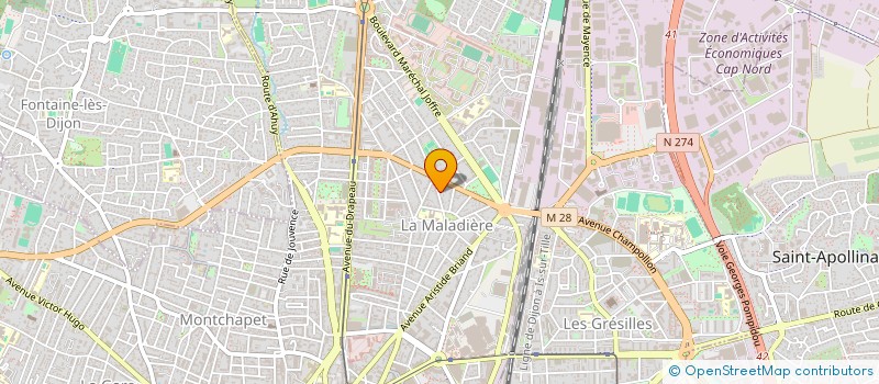 localisation de l'entreprise GRANDIR A LA MALADIERE  DIJON