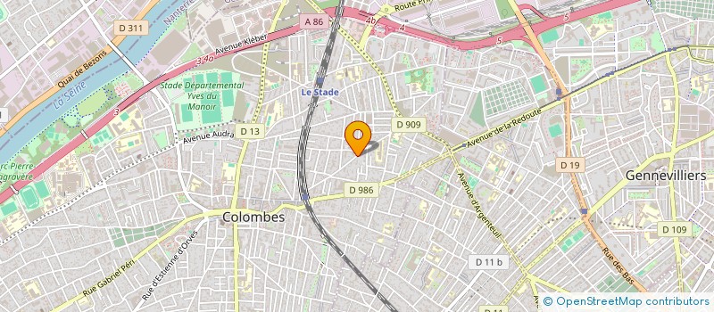 localisation de l'entreprise GRANDIR EN SOCIETE à BOIS-COLOMBES