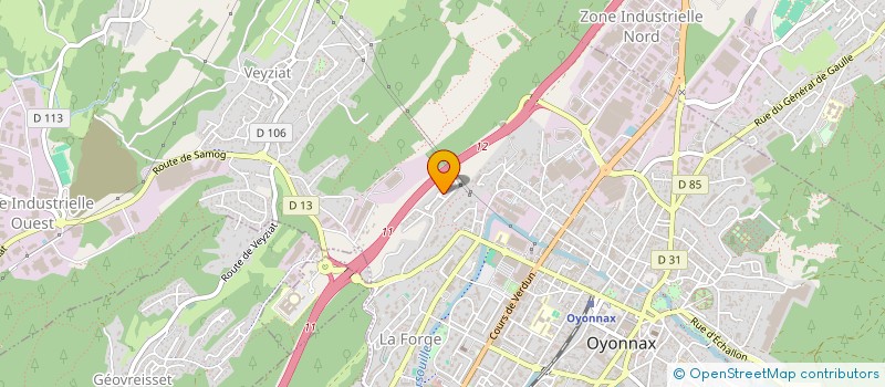 localisation de l'entreprise GRANDIR ENSEMBLE à OYONNAX