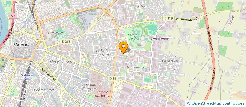 localisation de l'entreprise GRANDIR ET SOURIRE A MICHELET  VALENCE