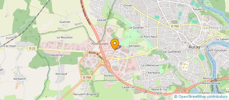 localisation de l'entreprise GRANDIS à AURAY