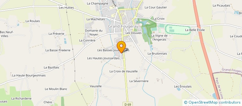 localisation de l'entreprise GRANDIS  GRAND-FOUGERAY