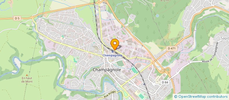 localisation de l'entreprise GRANDJEAN BVS  CHAMPAGNOLE