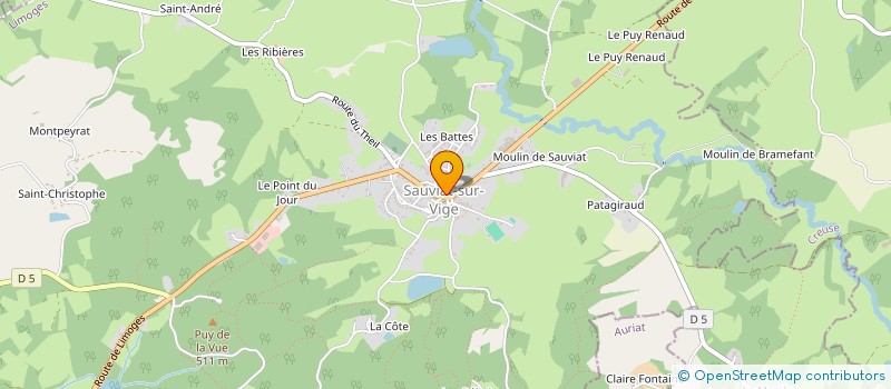 localisation de l'entreprise GRANDJEAN GUILLAUME à SAUVIAT-SUR-VIGE