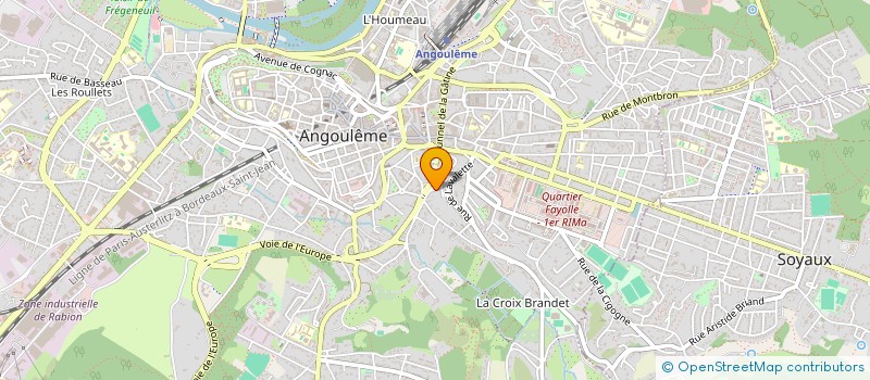 localisation de l'entreprise GRANDON à ANGOULEME