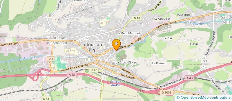 localisation de l'entreprise GRANDOUILLER-AUX FINES BOUTEILLES à LA TOUR-DU-PIN