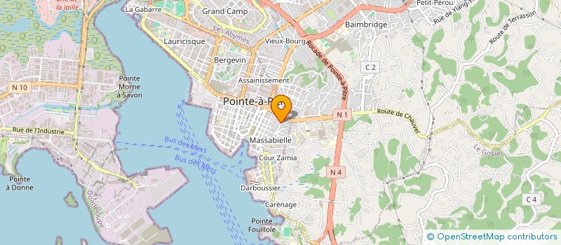 localisation de l'entreprise GRANDS TRAVAUX DANS LES DOM à POINTE A PITRE