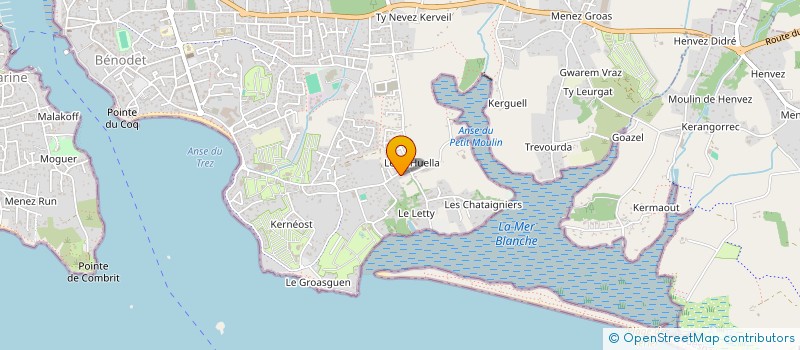 localisation de l'entreprise GRANDVAL  BENODET