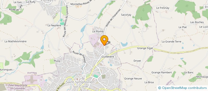 localisation de l'entreprise GRANGE à SAINT-SYMPHORIEN-SUR-COISE