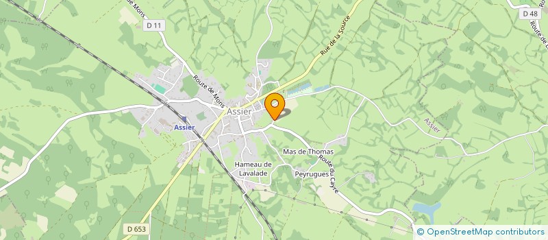 localisation de l'entreprise GRANGE DE BARGUES  ASSIER