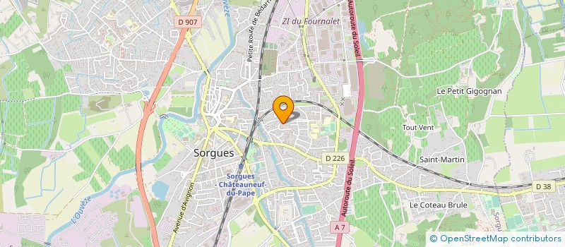 localisation de l'entreprise GRANGE DES ROUES  SORGUES