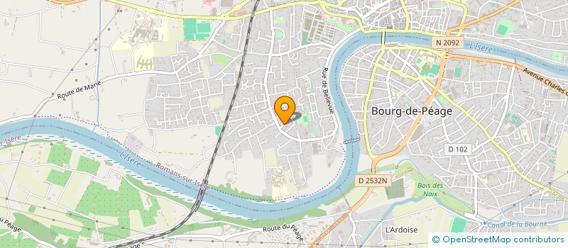 localisation de l'entreprise GRANGE FLEURS à ROMANS-SUR-ISERE