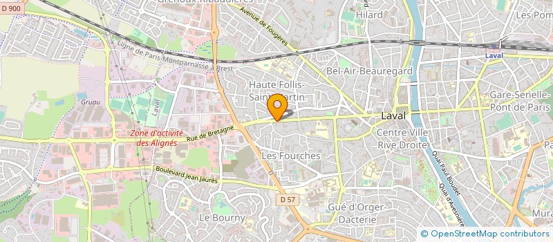 localisation de l'entreprise GRANGER ASSURANCES à LAVAL