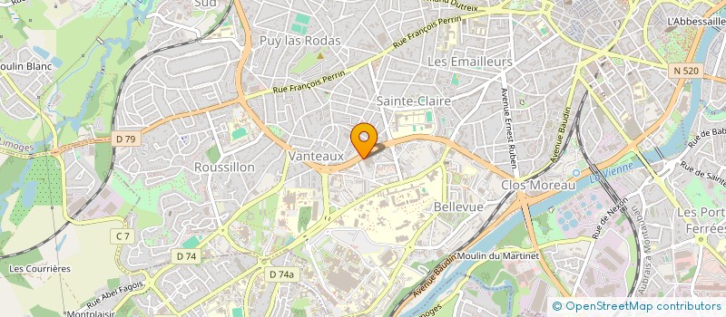 localisation de l'entreprise GRANGES D AMBAZAC à LIMOGES