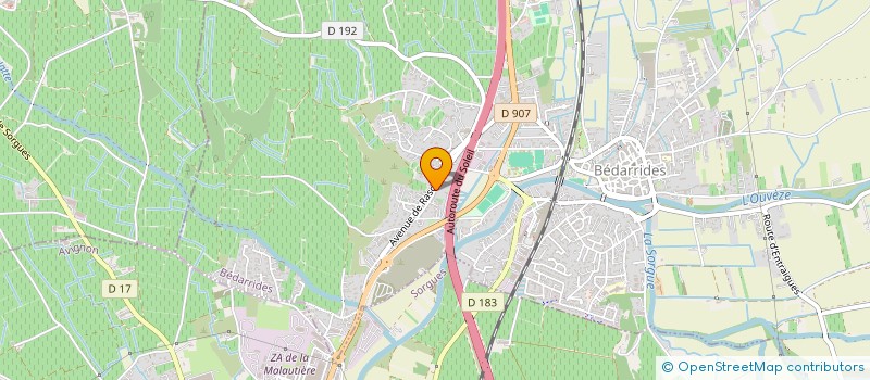 localisation de l'entreprise GRANGET  BEDARRIDES