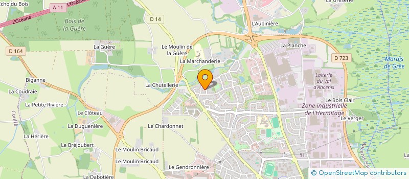 localisation de l'entreprise GRANGETTE  ANCENIS-SAINT-GEREON