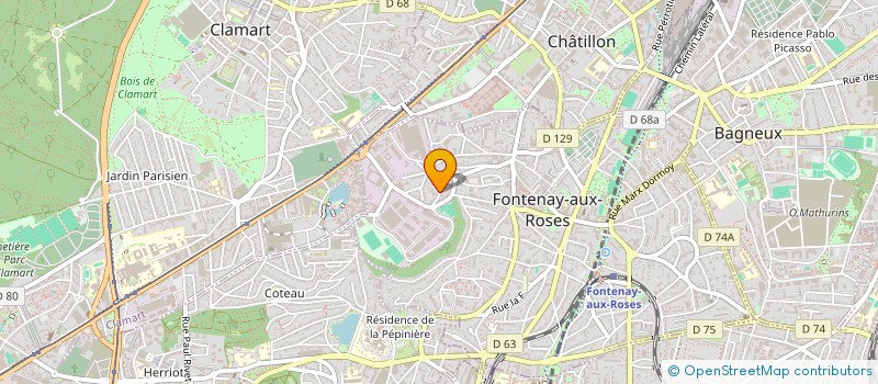 localisation de l'entreprise GRANGIER & MORILLON à FONTENAY-AUX-ROSES