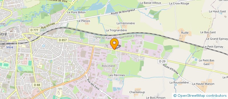 localisation de l'entreprise GRANIDECO à VITRE