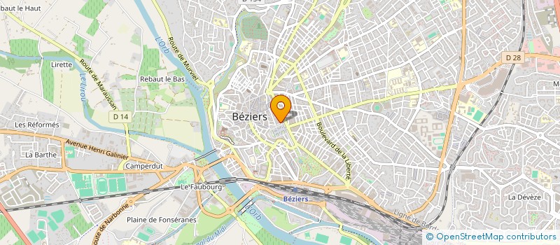 localisation de l'entreprise GRANIT à BEZIERS
