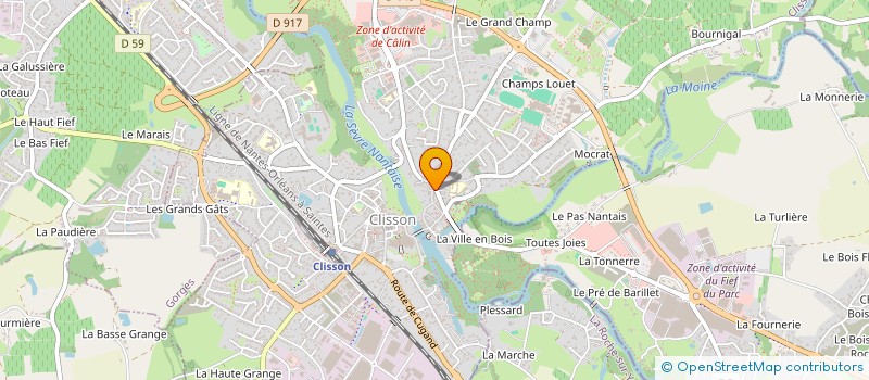 localisation de l'entreprise GRANIT à CLISSON