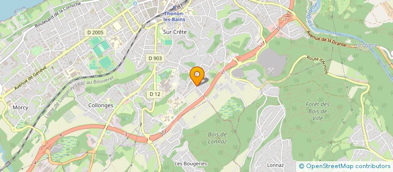 localisation de l'entreprise GRANITE à THONON-LES-BAINS