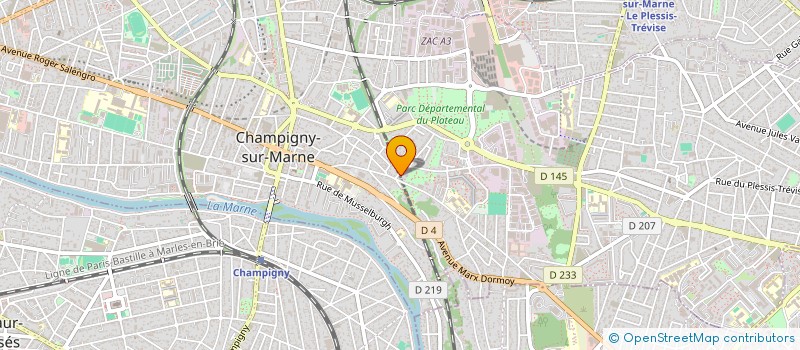 localisation de l'entreprise GRANITO ET MARBRES REUNIS à CHAMPIGNY-SUR-MARNE