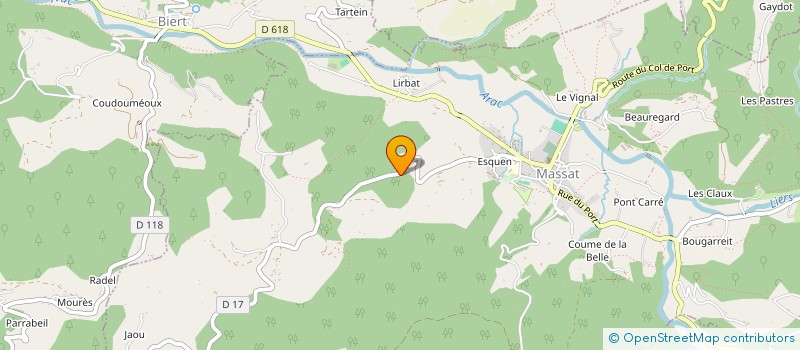 localisation de l'entreprise GRANJA ESPERIT à MASSAT