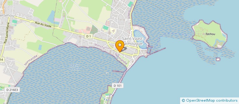 localisation de l'entreprise GRANOR à SAINT-VAAST-LA-HOUGUE