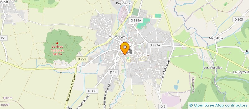 localisation de l'entreprise GRANOUILLET CHARLAT  BILLOM