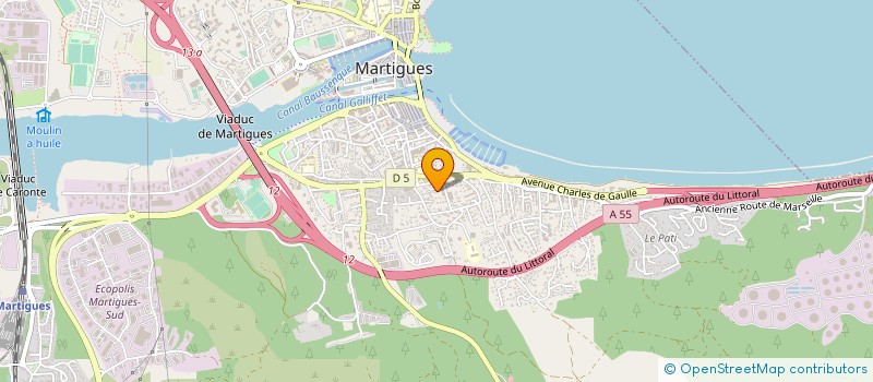 localisation de l'entreprise GRANULATS GONTERO à MARTIGUES