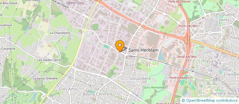 localisation de l'entreprise GRANULATS OUEST  SAINT-HERBLAIN