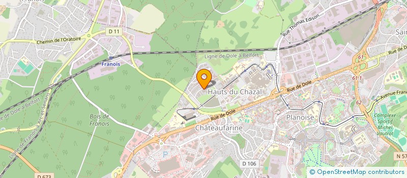 localisation de l'entreprise GRANVELLE à BESANCON